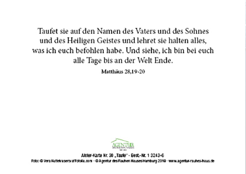 Preview: Alster-Karte Nr. 30: Taufe