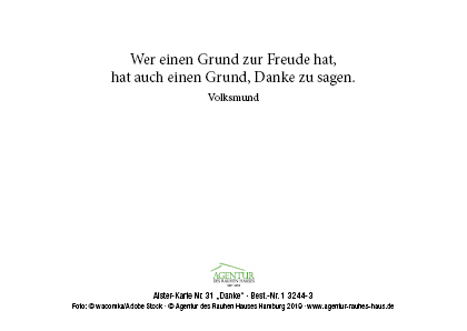 Preview: Alster-Karte Nr. 31: Danke