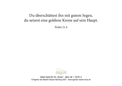 Preview: Alster-Karte Nr. 63: Krone mit Texteindruck