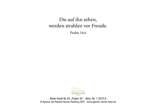 Preview: Alster-Karte Nr. 65: Psalm 34 mit Texteindruck