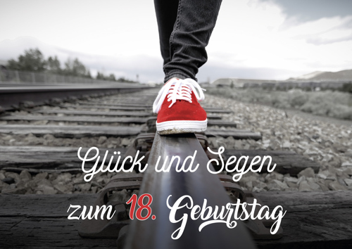 Preview: Alster-Karte Nr. 68: 18. Geburtstag mit Texteindruck