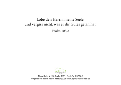 Preview: Alster-Karte Nr. 74: Psalm 103