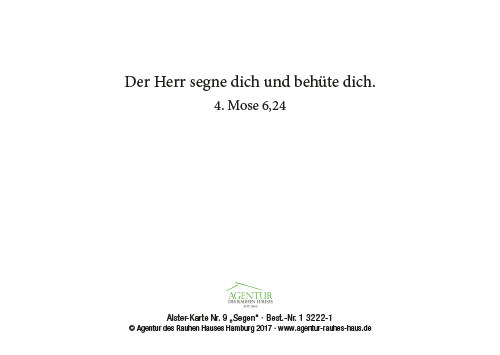 Preview: Alster-Karte Nr. 9: Segen