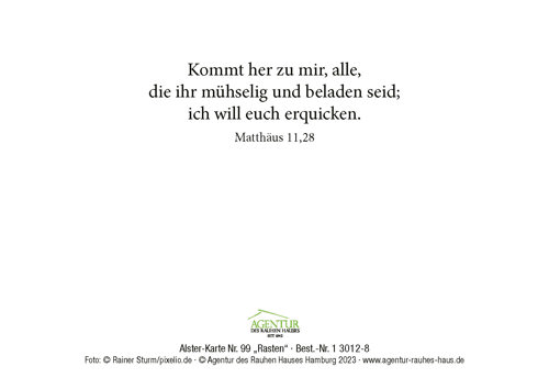 Preview: Alster-Karte Nr. 99 Rasten