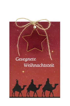 Ausstecher Stern mit Karte