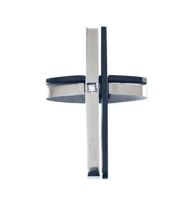 Preview: Edelstahlkreuz 1000 - zweifarbig