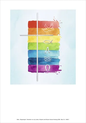 Einlegeblatt Regenbogen