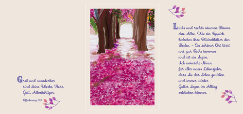 Preview: Faltkarte Glück und Segen zum Geburtstag (10 St.)