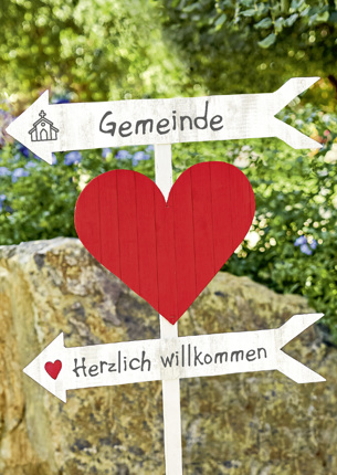 Preview: Faltkarte Herzlich willkommen (10 St.)