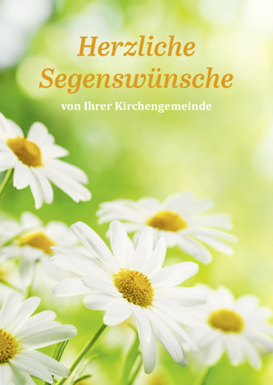Preview: Faltkarte Herzliche Segenswünsche von Ihrer Kirchengemeinde (10 St.)