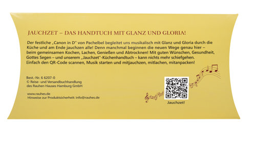 Preview: Geschirrhandtuch Jauchzet! mit Geschenkverpackung