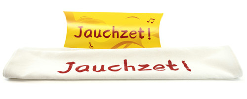 Preview: Geschirrhandtuch Jauchzet! mit Geschenkverpackung