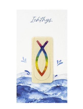 Preview: Holz-Lesezeichen Ichthys