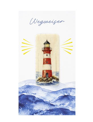 Preview: Holz-Lesezeichen Leuchtturm