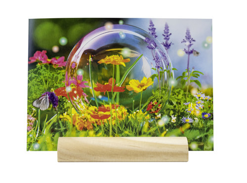 Preview: Kartenhalter Holzleiste