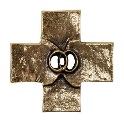 Preview: Kreuz Trauringe - Bronze