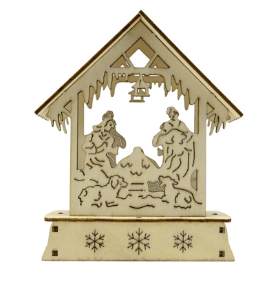 Preview: LED-Krippe Heilige Familie