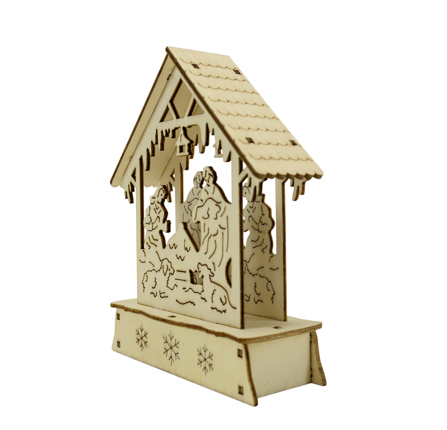 Preview: LED-Krippe Heilige Familie