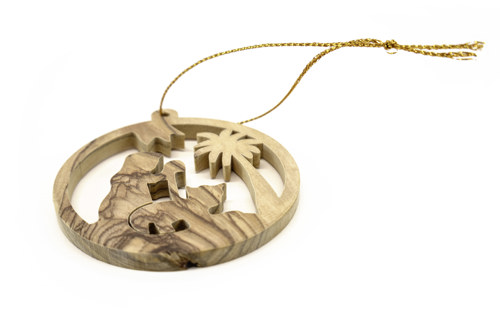 Preview: Olivenholzanhänger Hirten auf dem Feld