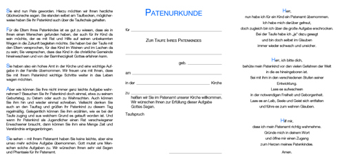 Preview: Patenbrief Motiv Krug (10 St.)