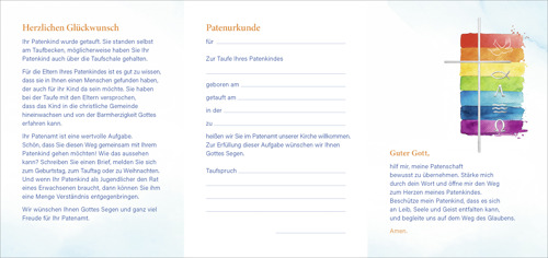 Preview: Patenbrief Motiv Regenbogen (10 St.)
