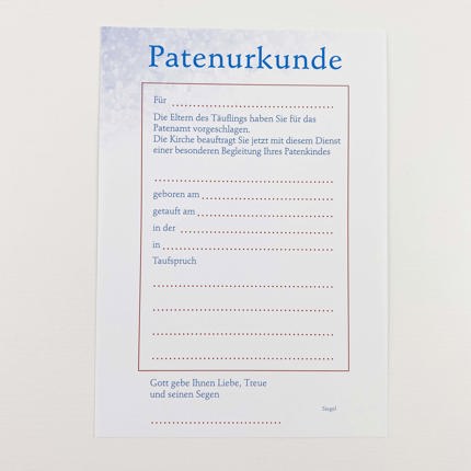 Preview: Patenbüchlein (10 St.) Motiv Hundertwasser