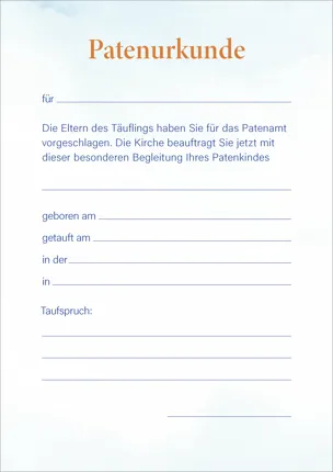 Patenbüchlein (10 St.) Motiv Regenbogen