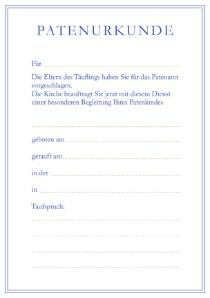 Preview: Patenbüchlein (10 St.) Motiv Taube