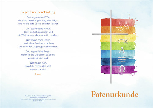 Preview: Patenurkunde Motiv Regenbogen (10 St.)