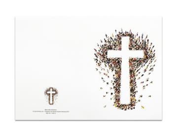 Preview: PC-Faltschein "Menschenkreuz" (10 St.)