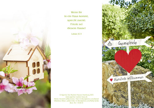 Preview: PC-Karte Herzlich willkommen (10 St.)