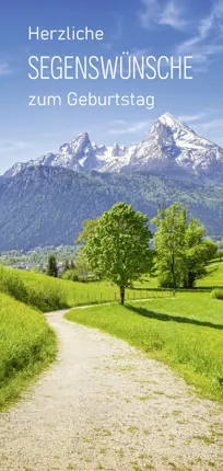 PC-Karte Herzliche Segenswünsche zum Geburtstag (10 St.) Motiv: Weg