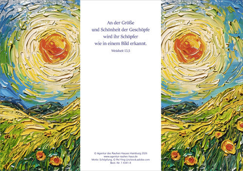 Preview: PC-Karte Kunst (10 St.) Motiv: Schöpfung