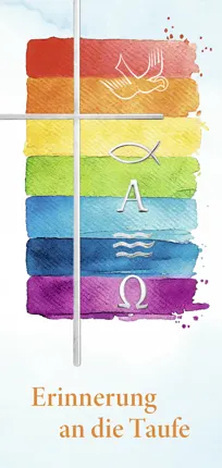 PC-Karte Taufzeugen Motiv: Regenbogen (10 St.)