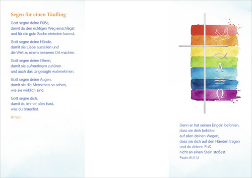 Preview: PC-Karte Taufzeugen Motiv: Regenbogen (10 St.)