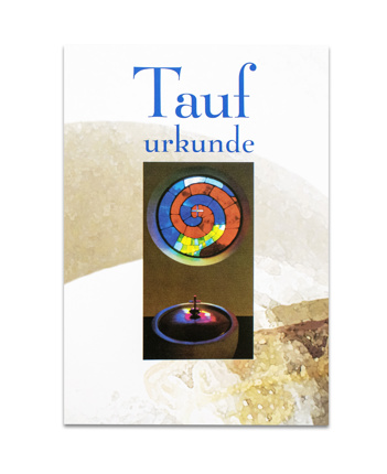 Preview: PC-Taufurkunde für Erwachsene (10 St.) Motiv Hundertwasser