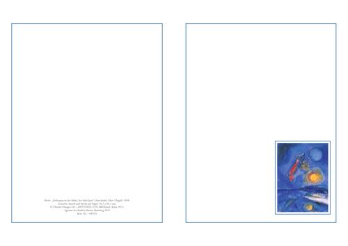 Preview: PC-Trauurkunde Chagall (10 St.) Motiv "Liebespaar in der Barke"