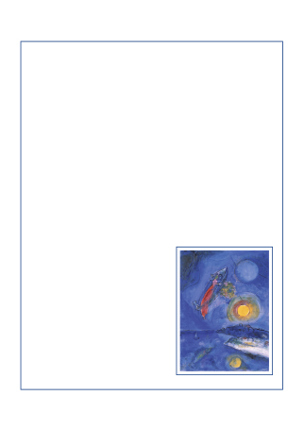 Preview: PC-Trauurkunde Chagall (10 St.) Motiv "Liebespaar in der Barke"