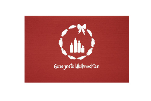 Preview: Pop-Up-Karte rot Adventskranz