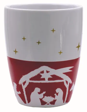 Porzellanbecher Krippe in Geschenkbox