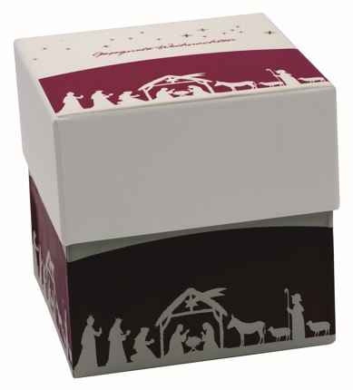 Preview: Porzellanbecher Krippe in Geschenkbox