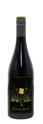 Rotwein mit Etikett GlücksSegen (10,53 EUR/Liter)