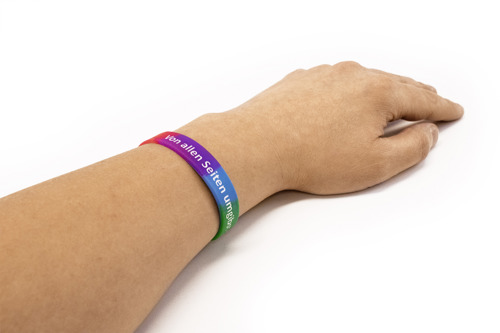 Preview: Silikonarmband Regenbogen Größe: M