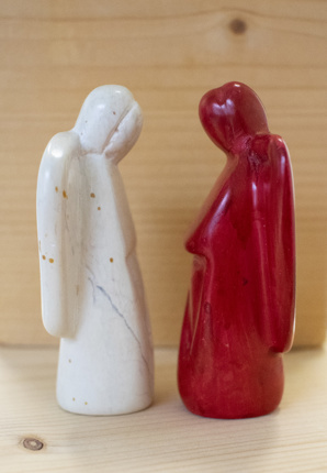 Preview: Speckstein "Engel" rot Handschmeichler