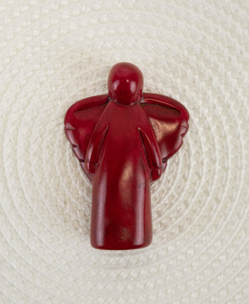 Preview: Speckstein Engel rot NEU Handschmeichler