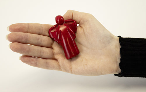 Preview: Speckstein Engel rot NEU Handschmeichler