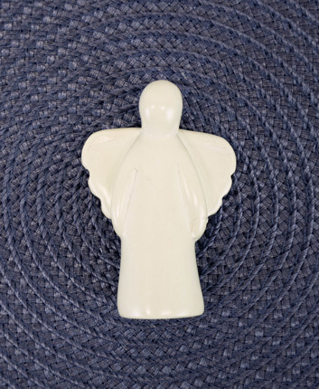 Preview: Speckstein Engel weiß NEU Handschmeichler