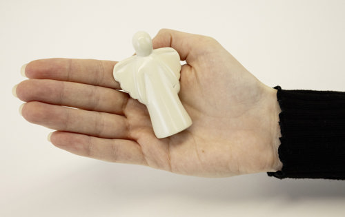 Preview: Speckstein Engel weiß NEU Handschmeichler