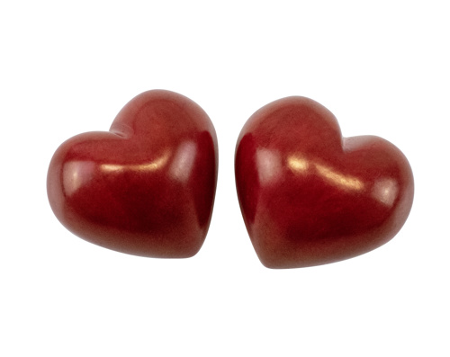 Preview: Speckstein Herz rot Handschmeichler