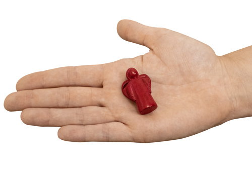 Preview: Speckstein Taschenengel rot Handschmeichler